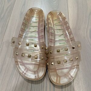 Valentino Women's Transparent Slide Sandals. Size 41